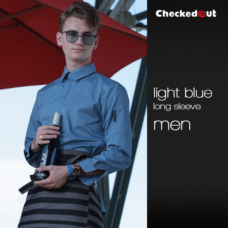 men light blue shirt 